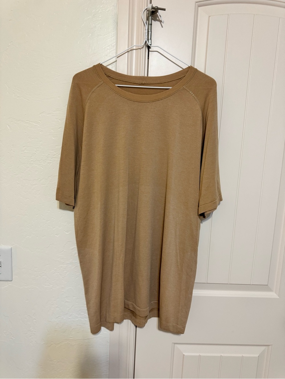 lululemon athletica Short Sleeve Athletic Tee in Tan